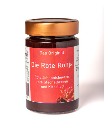online kaufen Die Rote Ronja Marmelade mit Kirschen, rote Johannisbeeren und Stachelbeeren