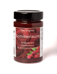 online kaufen Sommerlaune Marmelade mit Erdbeeren, Johannisbeeren und Himbeeren