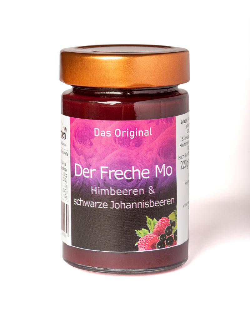 online kaufen Der Freche Mo Marmelade mit Himbeeren und schwarze Johannisbeeren