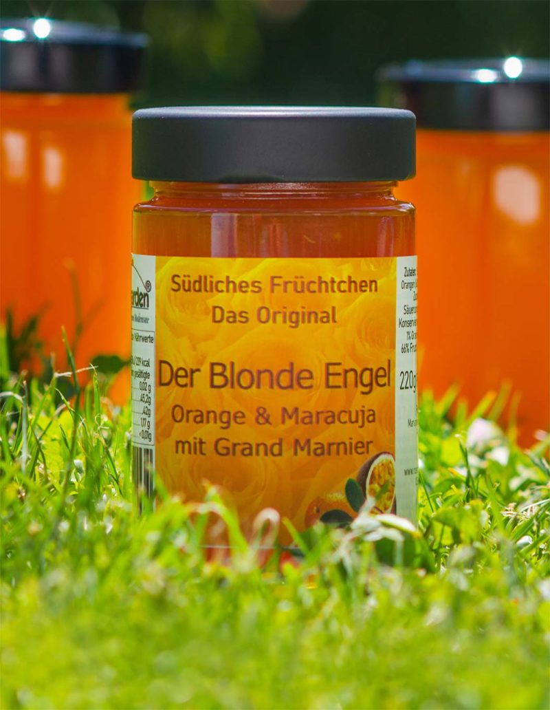 Der Blonde Engel Marmelade mit Orange und Maracuja mit etwas Orangenlikör online kaufen