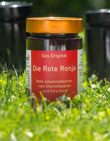 Die Rote Ronja Marmelade mit Kirschen, rote Johannisbeeren und Stachelbeeren online kaufen